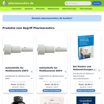 Screenshot pharmaceutics.de