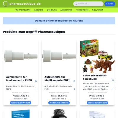 Screenshot pharmaceutique.de