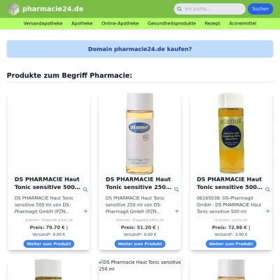 Screenshot pharmacie24.de