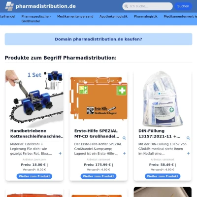 Screenshot pharmadistribution.de