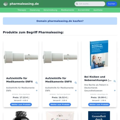 Screenshot pharmaleasing.de