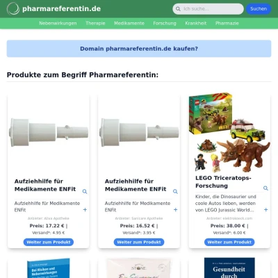 Screenshot pharmareferentin.de