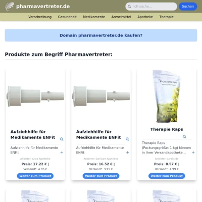 Screenshot pharmavertreter.de