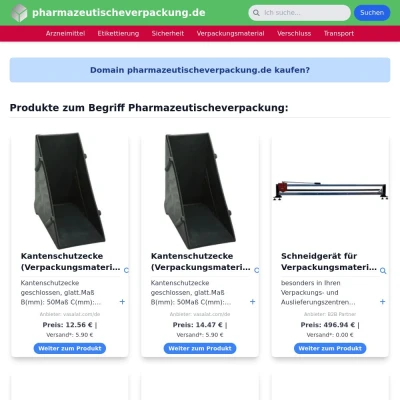 Screenshot pharmazeutischeverpackung.de