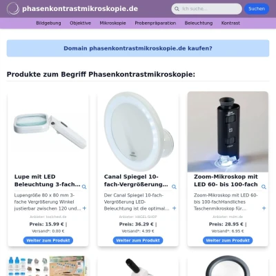 Screenshot phasenkontrastmikroskopie.de