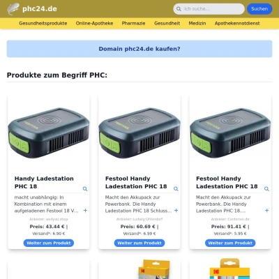 Screenshot phc24.de
