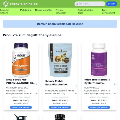 Screenshot phenylalanine.de