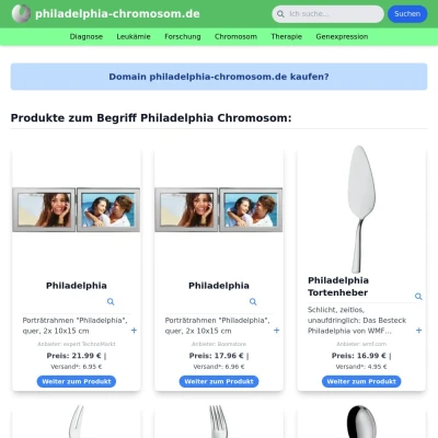 Screenshot philadelphia-chromosom.de