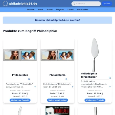 Screenshot philadelphia24.de