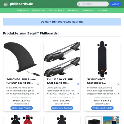 Screenshot philboards.de