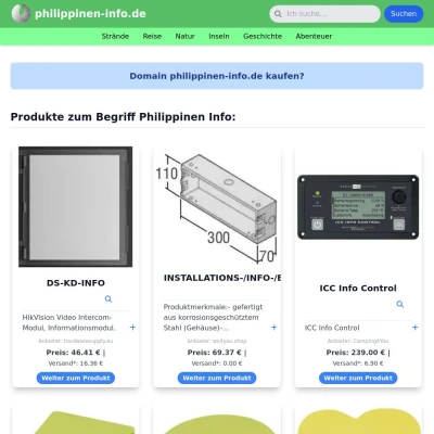 Screenshot philippinen-info.de