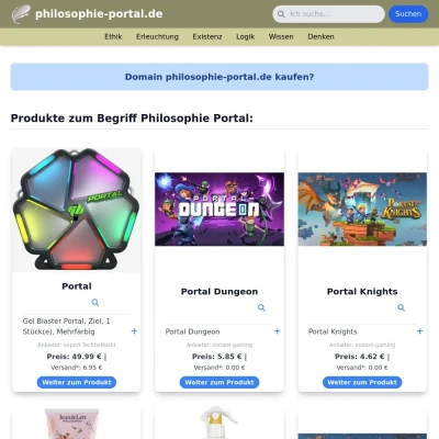 Screenshot philosophie-portal.de