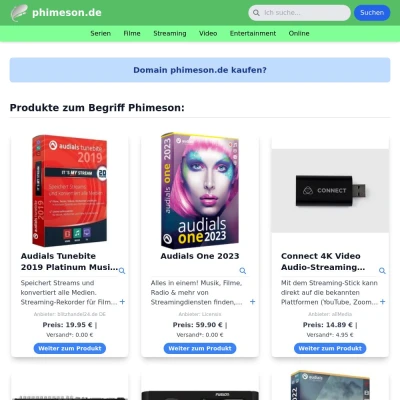 Screenshot phimeson.de