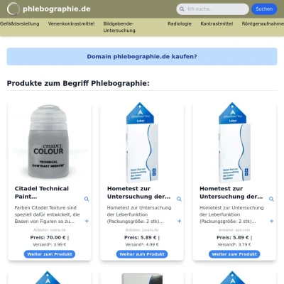Screenshot phlebographie.de