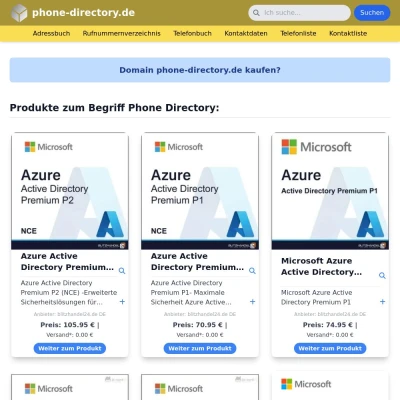 Screenshot phone-directory.de