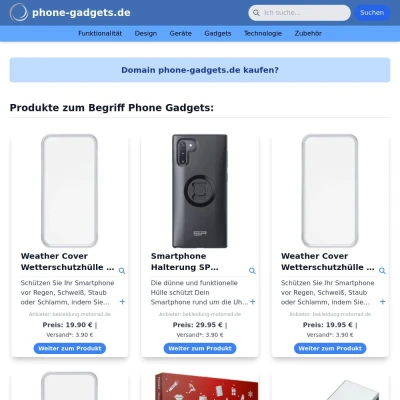 Screenshot phone-gadgets.de