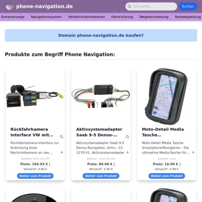 Screenshot phone-navigation.de