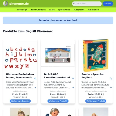 Screenshot phoneme.de