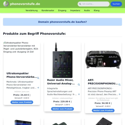 Screenshot phonovorstufe.de