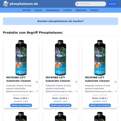 Screenshot phosphatasen.de