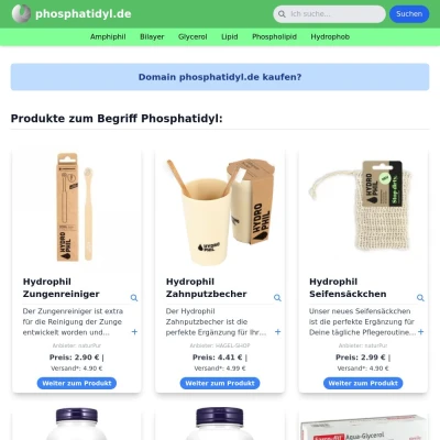 Screenshot phosphatidyl.de