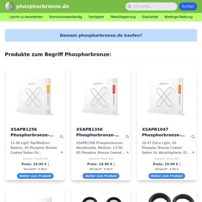 Screenshot phosphorbronze.de