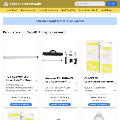 Screenshot phosphoreszenz.de