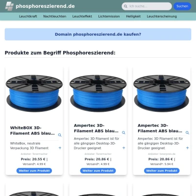 Screenshot phosphoreszierend.de