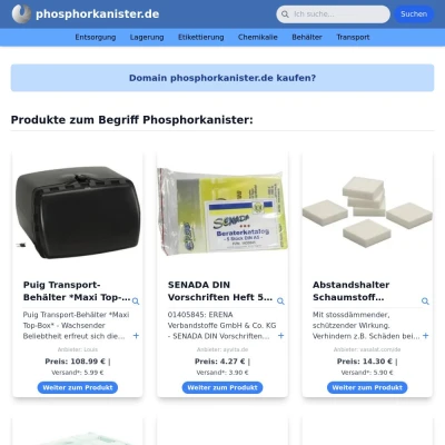 Screenshot phosphorkanister.de