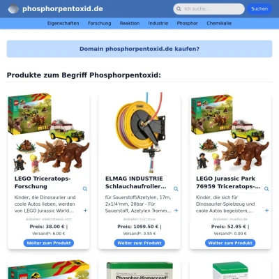 Screenshot phosphorpentoxid.de