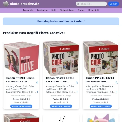 Screenshot photo-creative.de