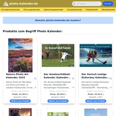 Screenshot photo-kalender.de