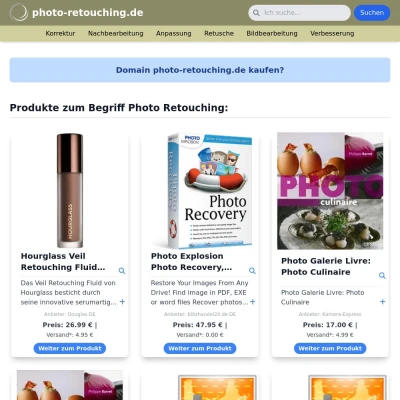 Screenshot photo-retouching.de