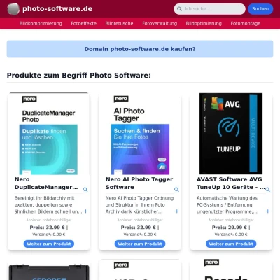 Screenshot photo-software.de