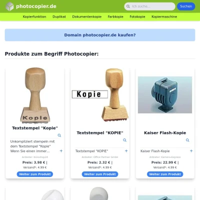Screenshot photocopier.de