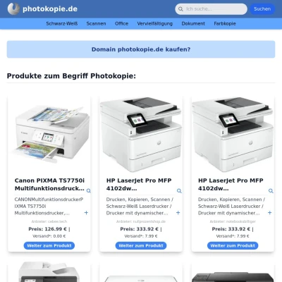 Screenshot photokopie.de