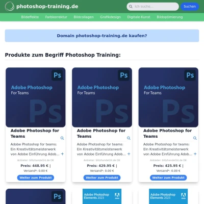 Screenshot photoshop-training.de