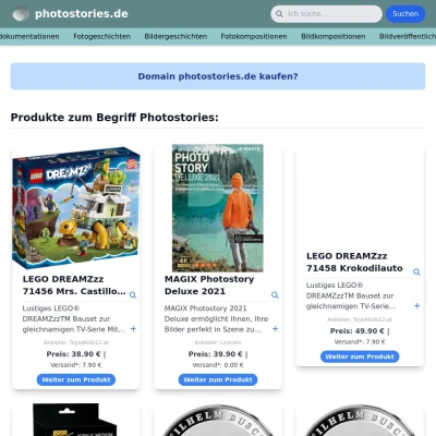 Screenshot photostories.de