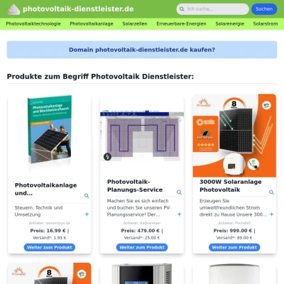 Screenshot photovoltaik-dienstleister.de