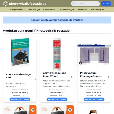 Screenshot photovoltaik-fassade.de