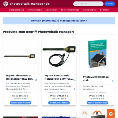 Screenshot photovoltaik-manager.de