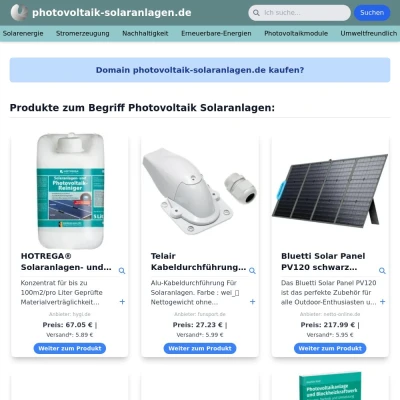 Screenshot photovoltaik-solaranlagen.de