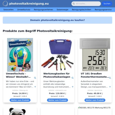 Screenshot photovoltaikreinigung.eu