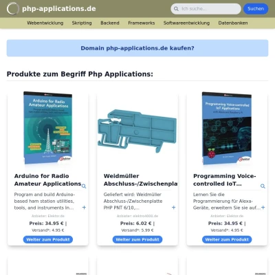 Screenshot php-applications.de
