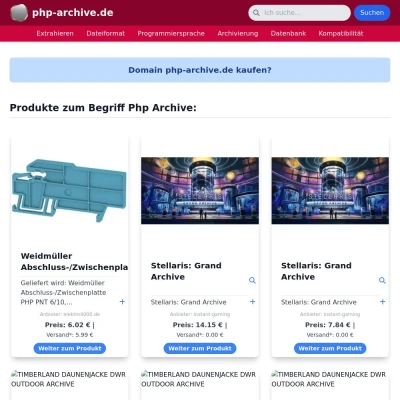 Screenshot php-archive.de