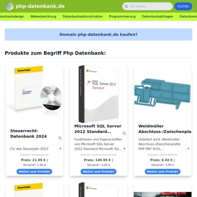 Screenshot php-datenbank.de