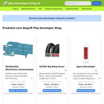Screenshot php-developer-blog.de