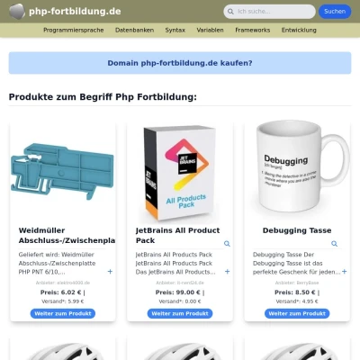 Screenshot php-fortbildung.de