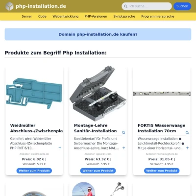 Screenshot php-installation.de