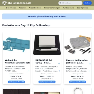 Screenshot php-onlineshop.de